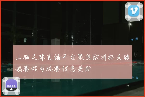 山猫足球直播平台聚焦欧洲杯关键战赛程与观赛信息更新